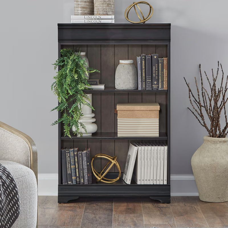 Meritage - 48" Bookcase - Aged Charcoal
