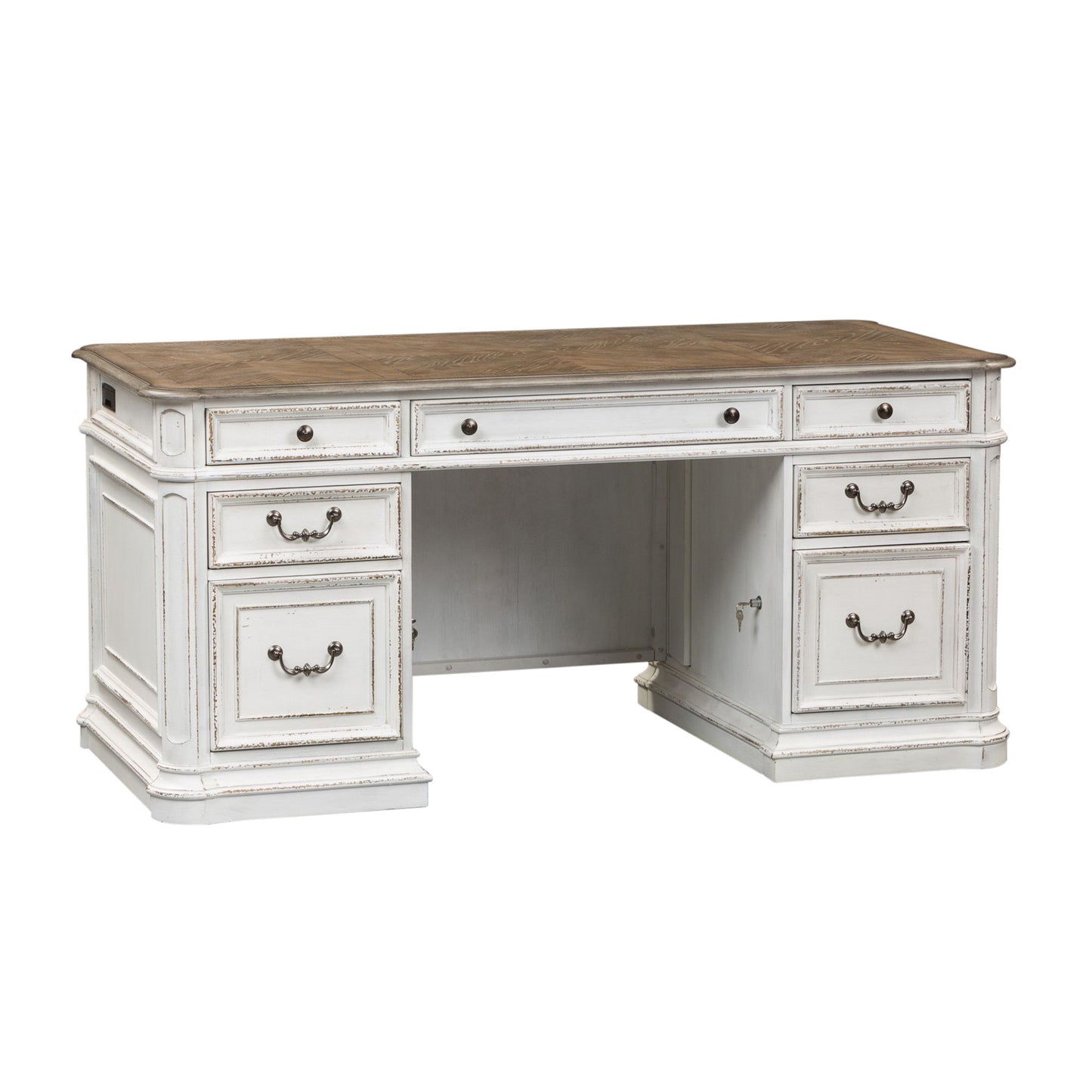Magnolia Manor - Jr Executive Desk Base - White