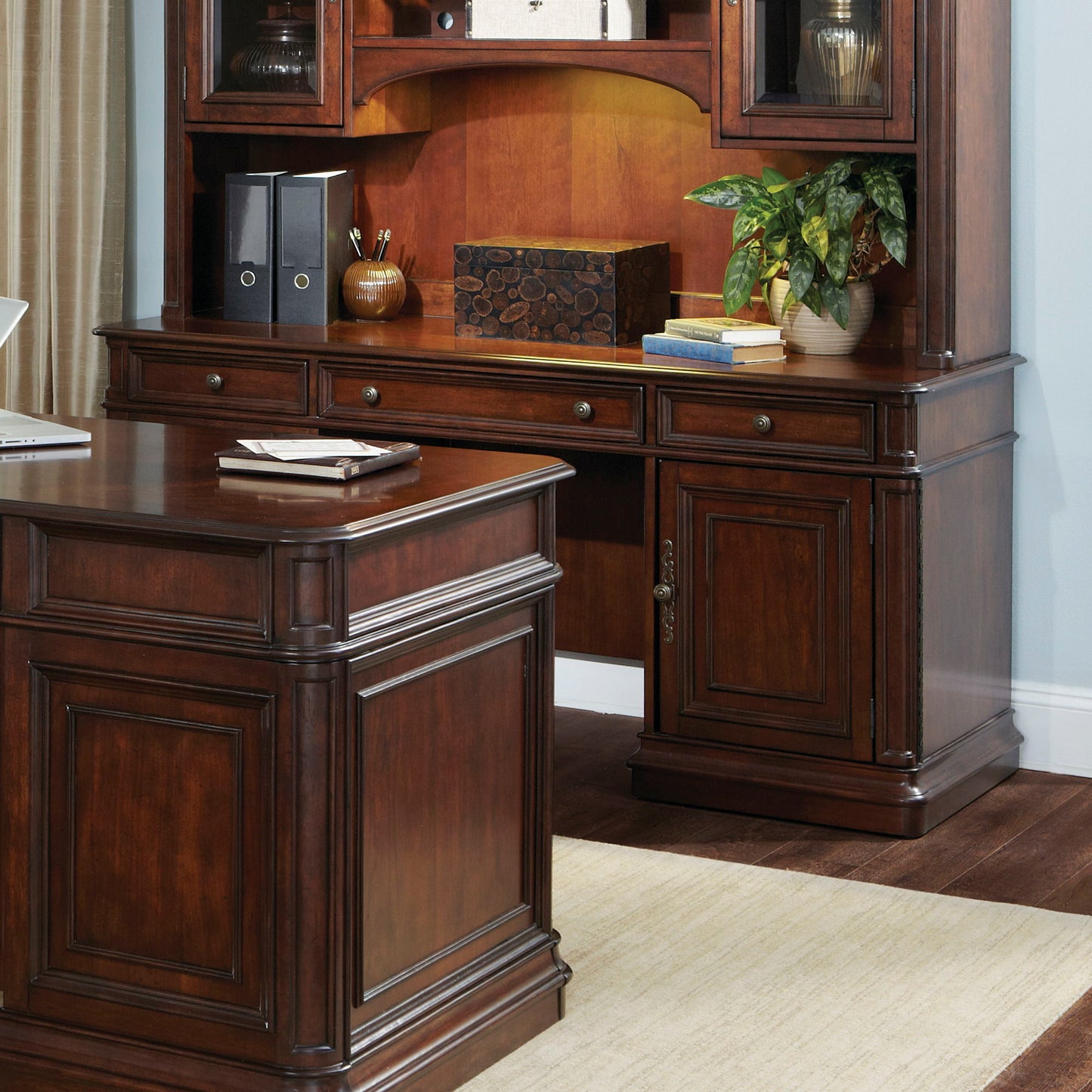 Brayton Manor - Jr Executive Credenza Top - Dark Brown