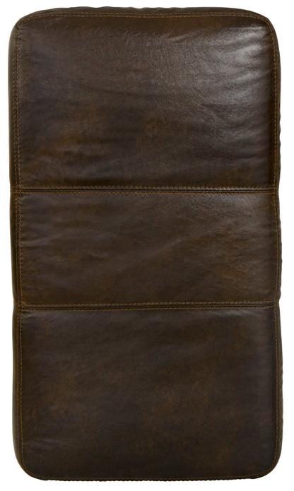Pavia - Top Grain Italian Leather Match Ottoman - Cocoa