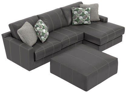 Minori - Italian Leather Sofa / Chaise And Cocktail Ottoman