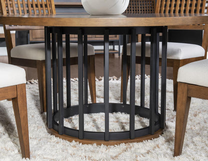 Midland - Round Dining Table - Warm Amber