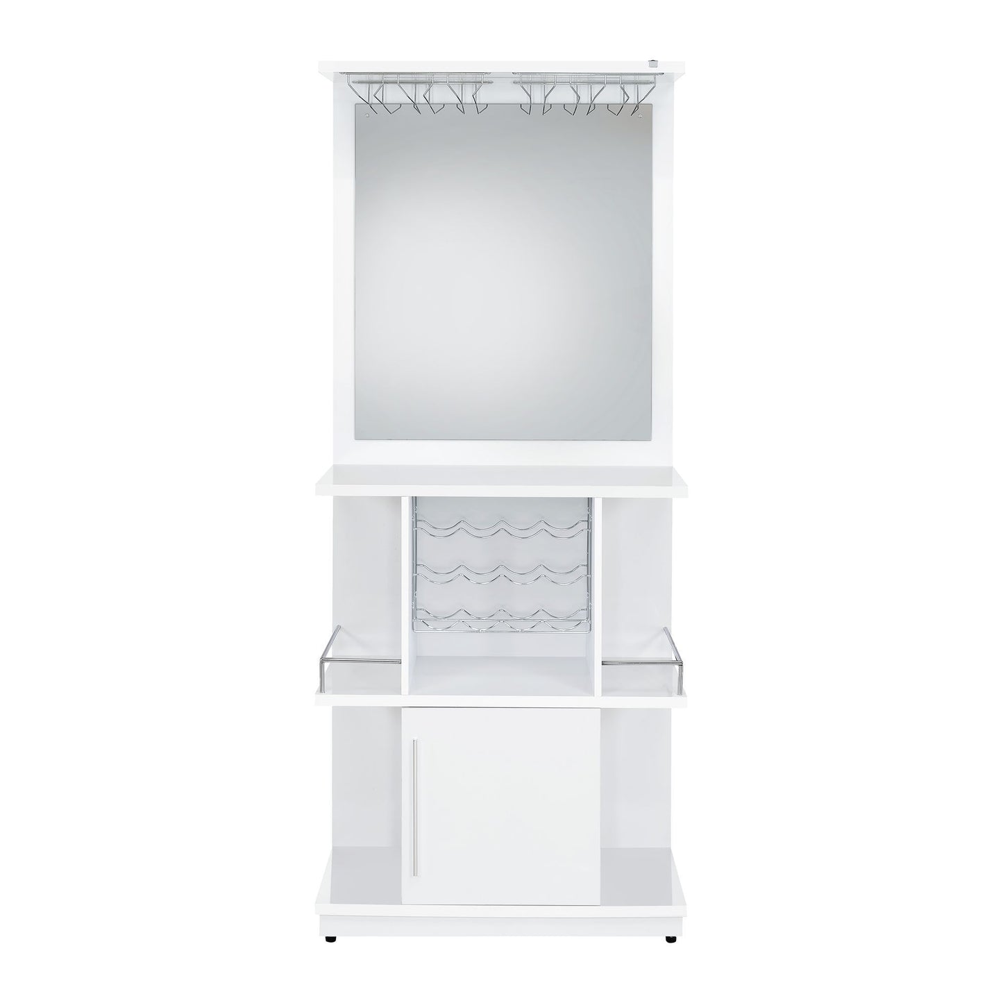 Wendolyn - Wine Cabinet With Light - Glossy White