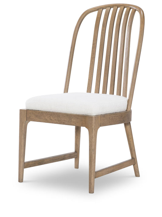 Melrose - Spindle Back Side Chair (Set of 2) - Cloud White And Desert Oak