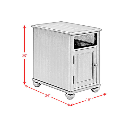 Wagner - Chairside Table With USB - Cherry