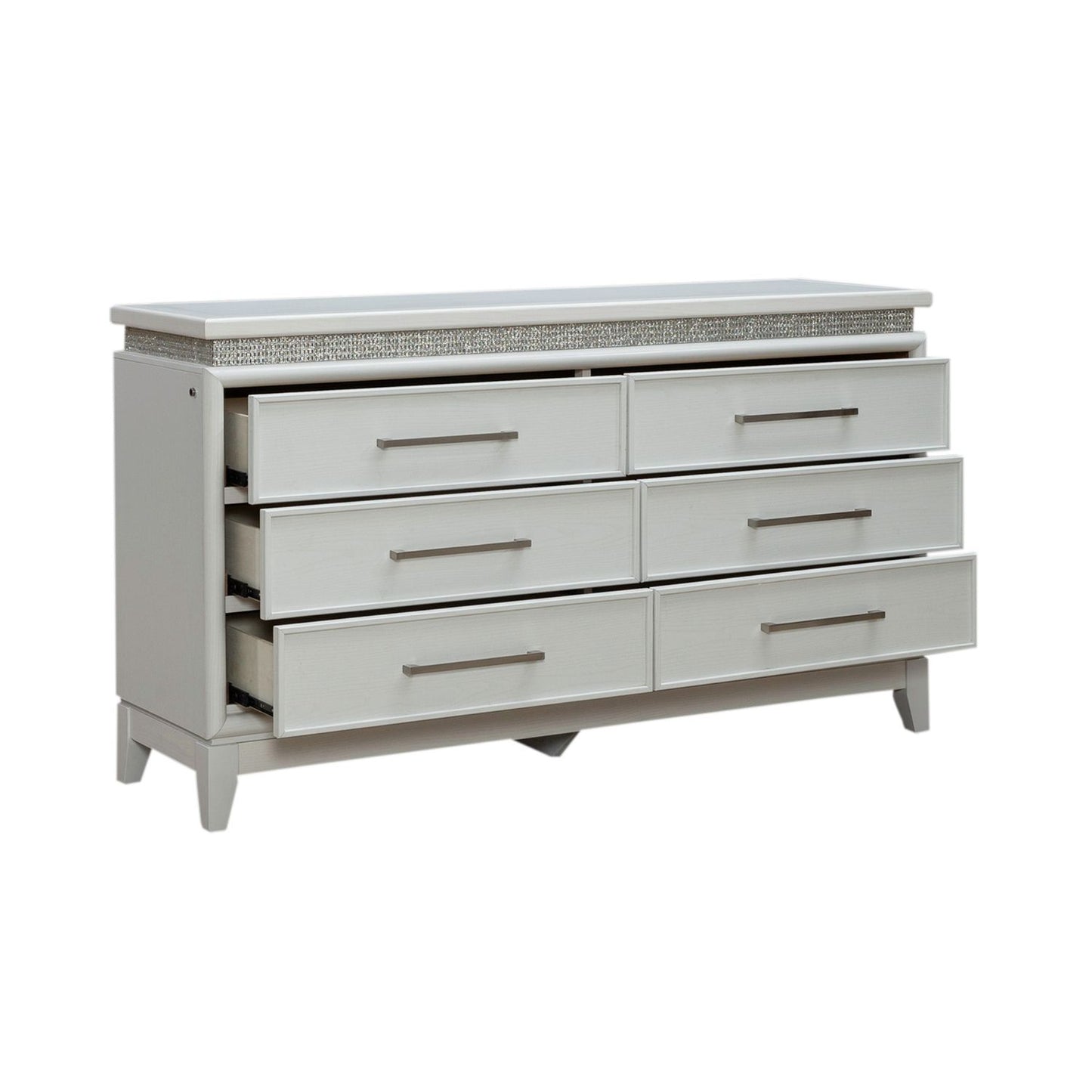 Reflections - 6 Drawer Dresser With Lights - White
