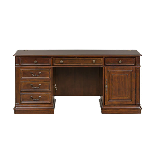 Brayton Manor - Jr Executive Credenza Top - Dark Brown