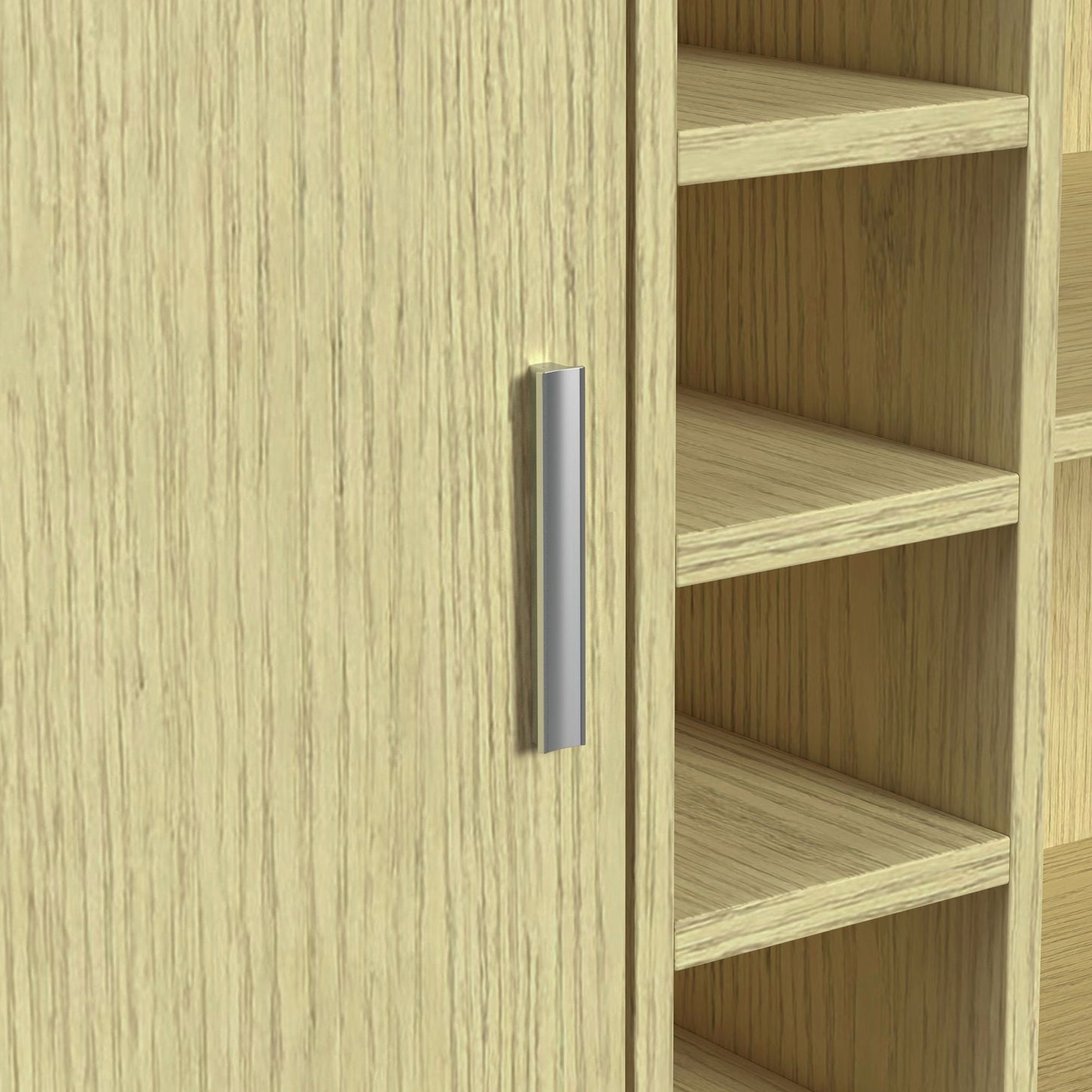 Cambrie - Bar Table With LED - Off-White And Natural