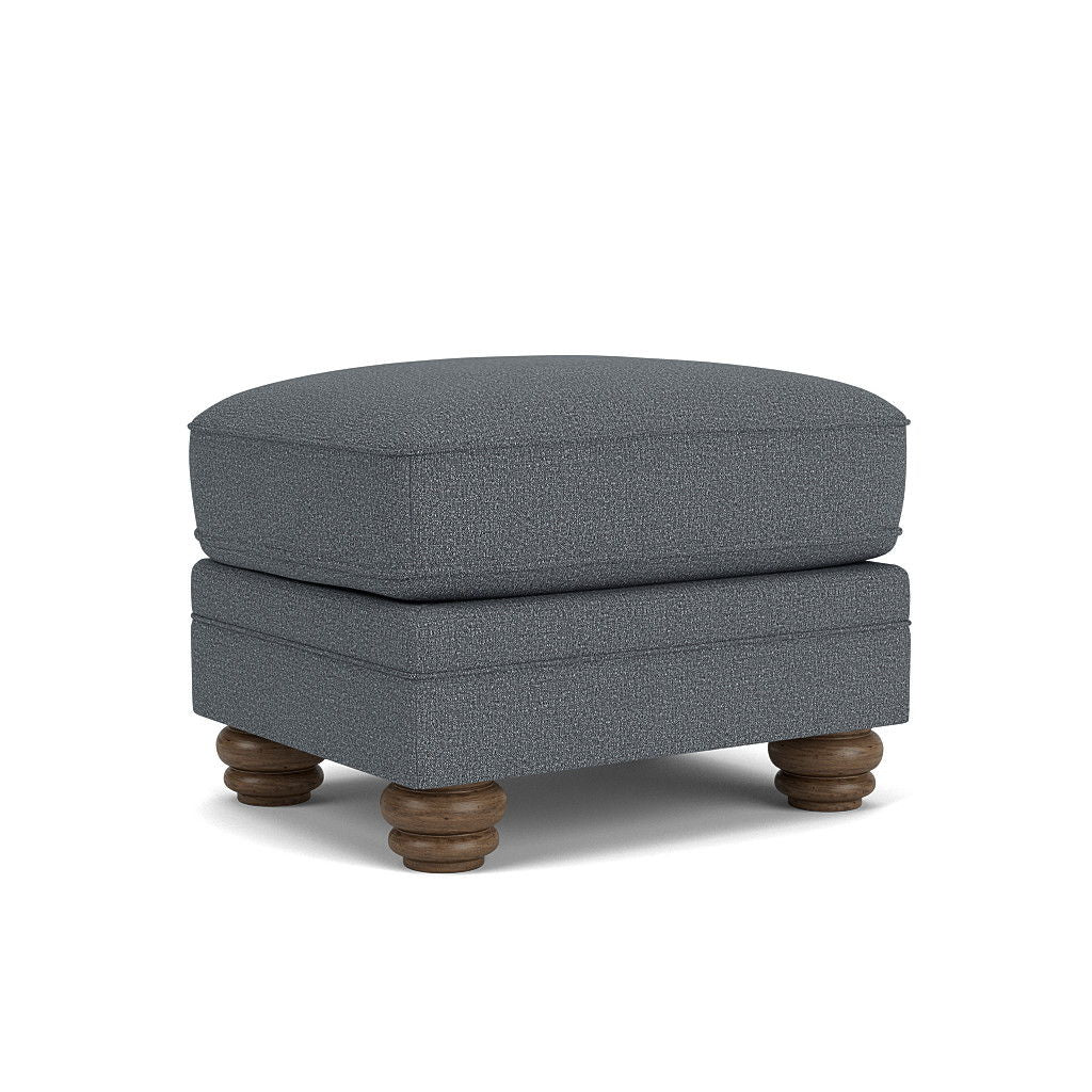 Bexley - Fabric Ottoman, Nailhead Trim