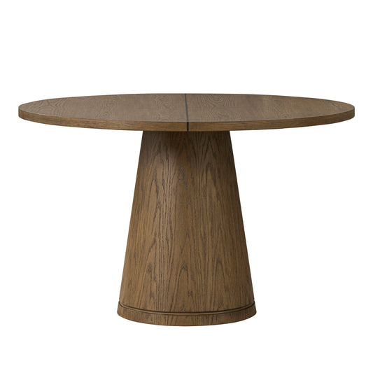 Lyra - Round Dining Table Pedestal - Light Brown