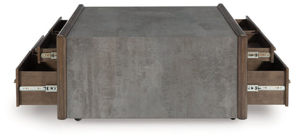 Kallenny - Square Cocktail Table - Brown / Gray