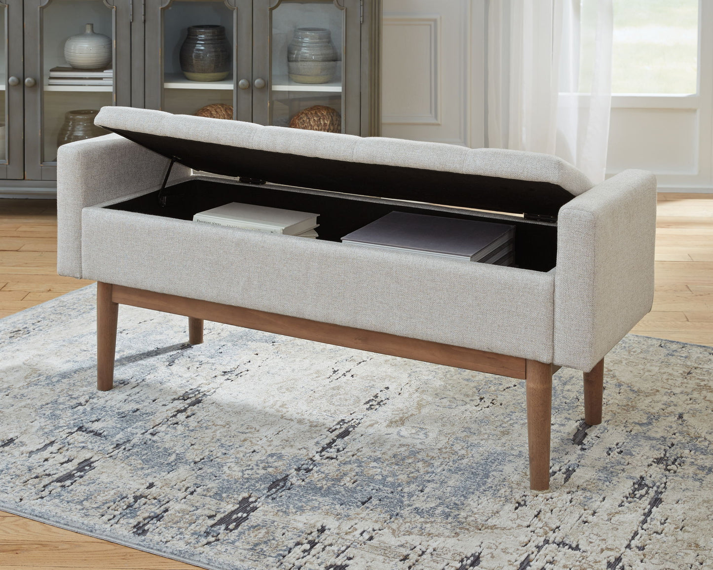 Briarson - Storage Bench - Beige / Brown