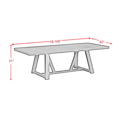 Transcend - Dining Table With 22" Leaf - Charcoal