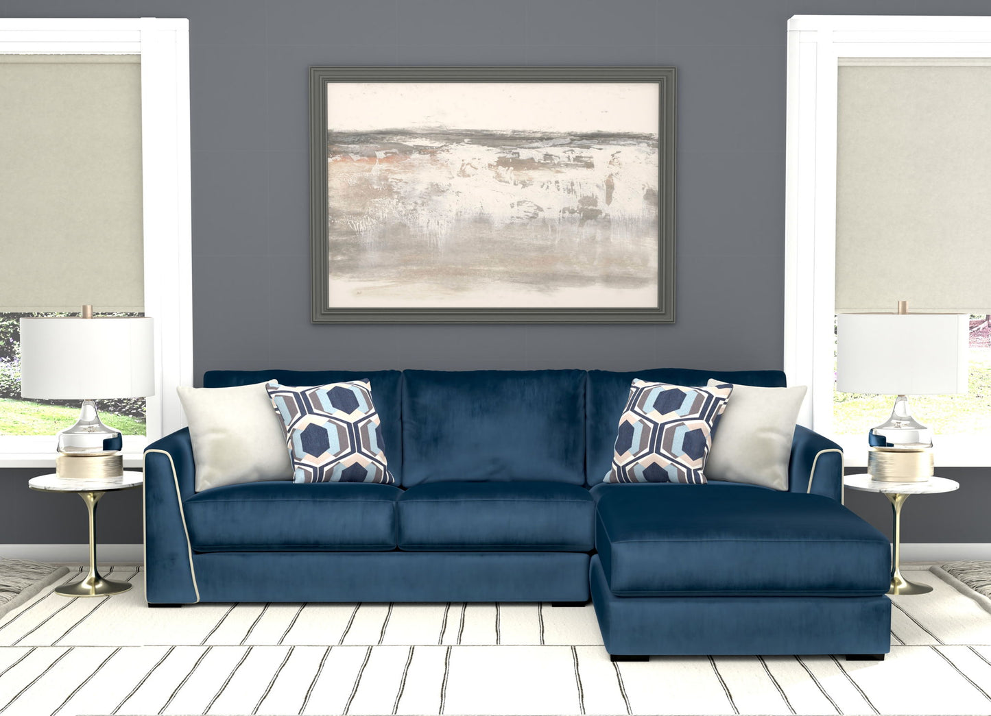 Jetson - Sectional With Comfort Coil Seat Cushions And Included Accent Pillows