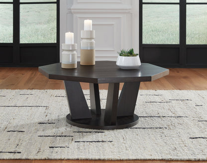Chasinfield - Octagon Coffee Table - Dark Brown