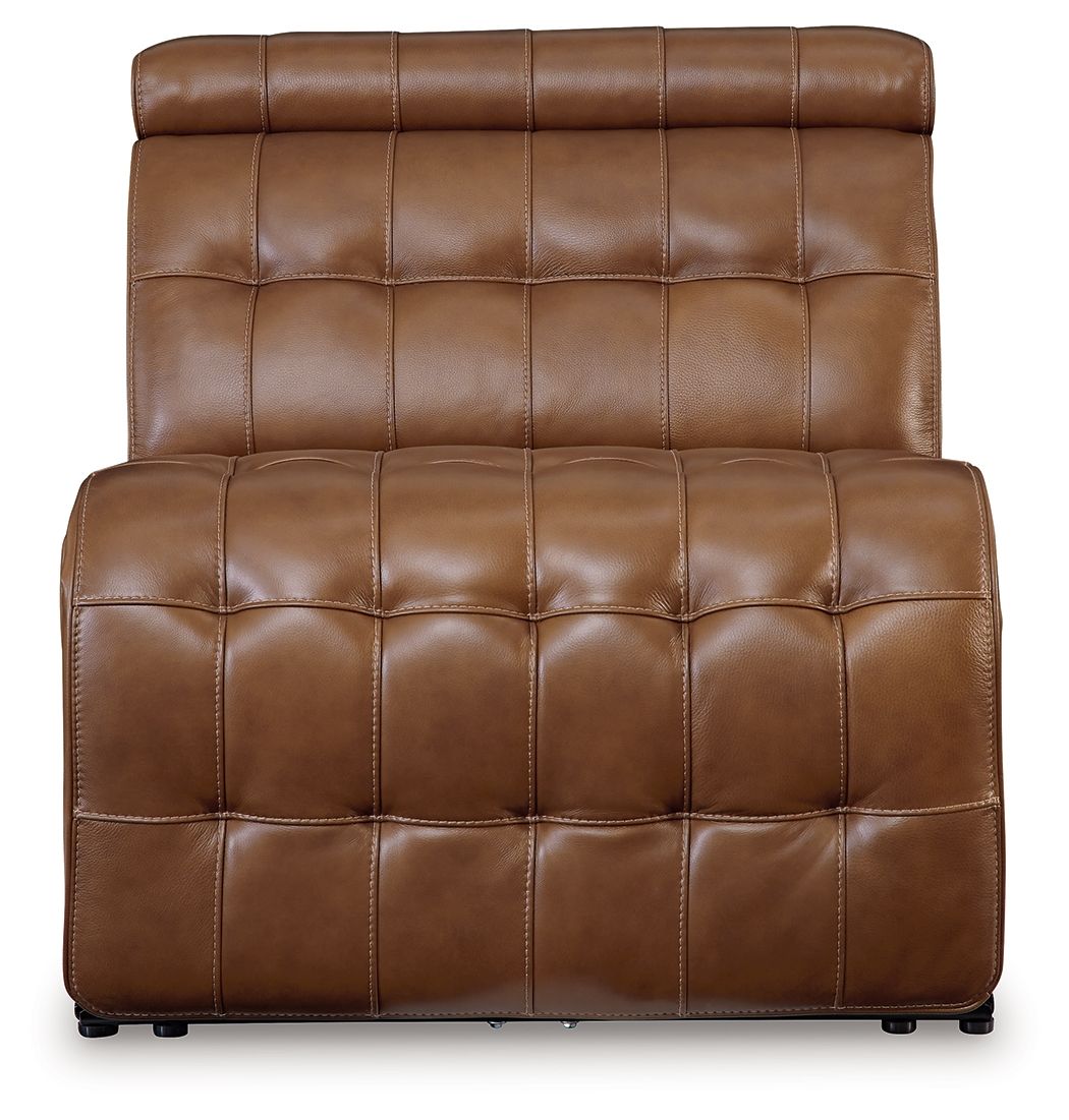 Temmpton - Power Armless Recliner With Adj Headrest - Chocolate
