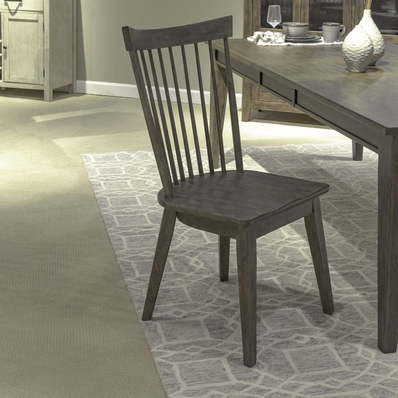 Midland Falls - Spindle Back Side Chair - Rustic Brown