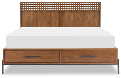 Midland - Queen / King Bed Side Rails- Warm Amber