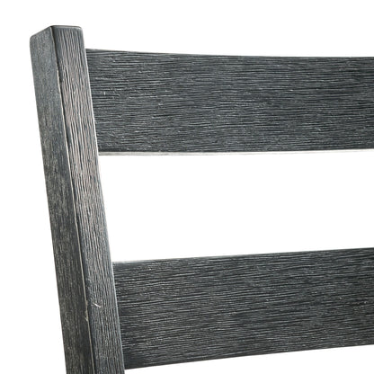 Martin - Dining Side Chair With Gray Fabric (Set of 2) - Black Finish