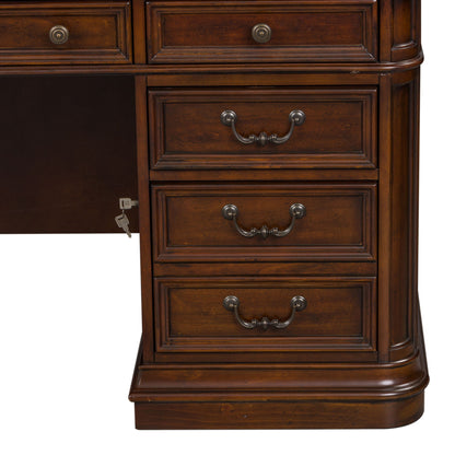 Brayton Manor - Jr Executive Desk Base - Dark Brown