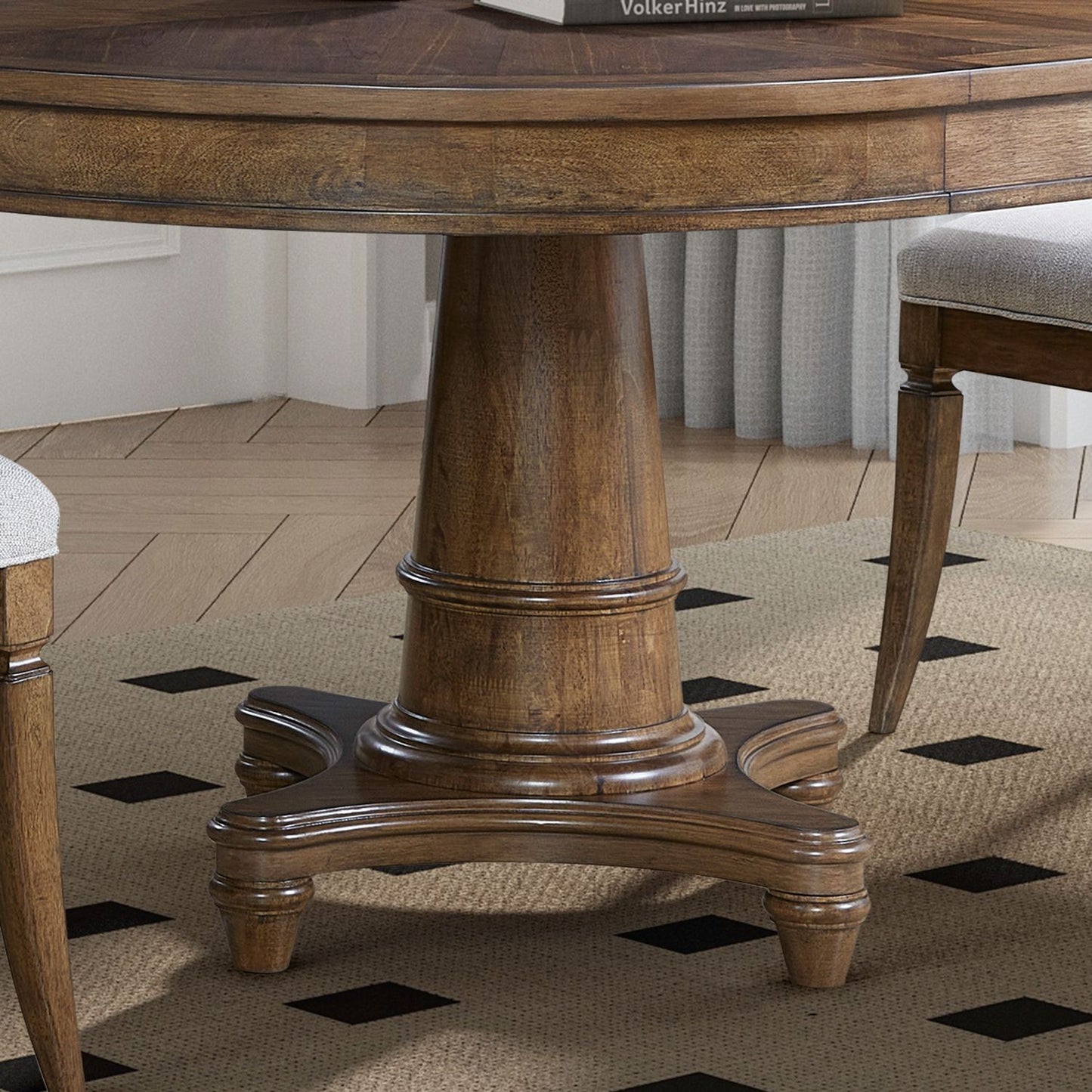 Harrison Heights - Round Pedestal Table Base - Sienna