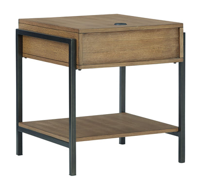 Fridley - Rectangular End Table - Brown / Black