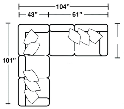 Denali - Italian Leather Match Sectional