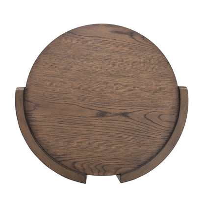 Lyra - End Table - Dark Brown / White