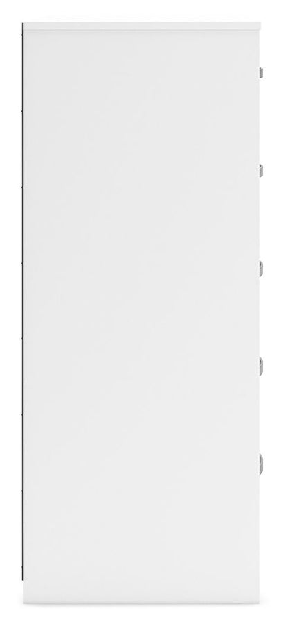 Flannia - Five Drawer Chest - 46" Height - White