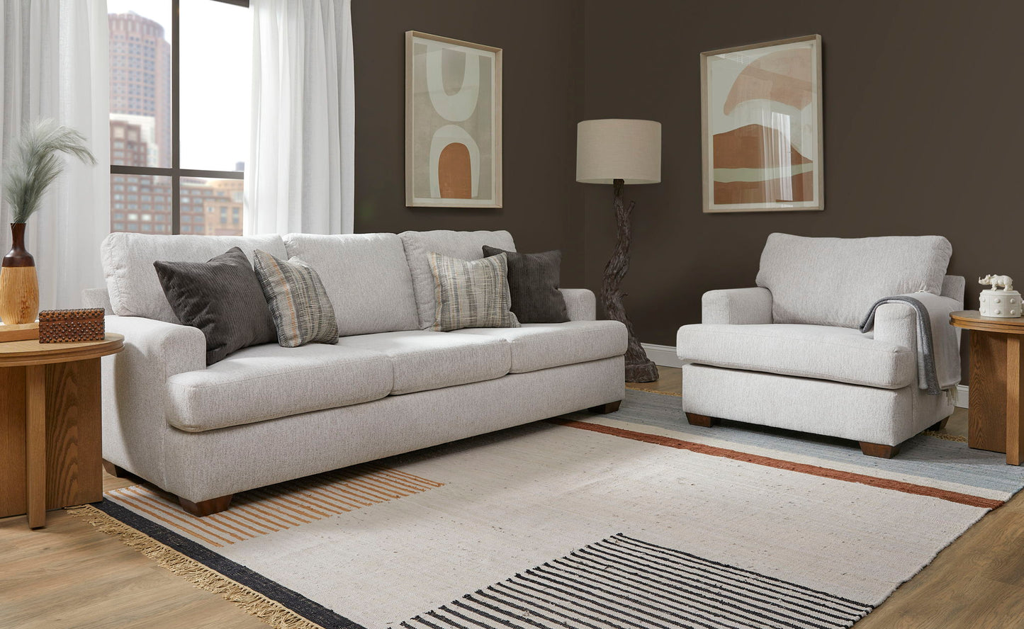 Olivia - Fabric Stationary Sofa