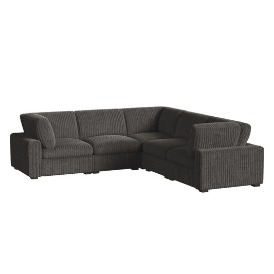 Esprit - Modular Armless Chair - Grand Cord Charcoal