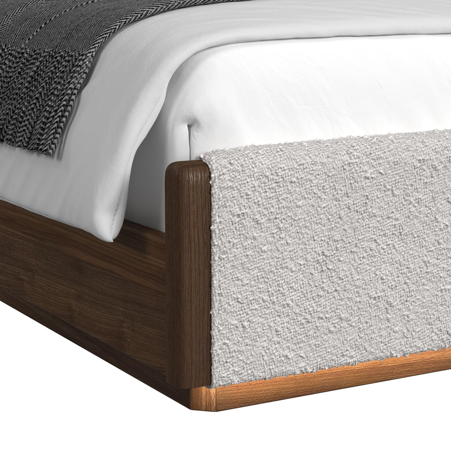Brisbane - Upholstered Bedroom Set With Boucle And LED