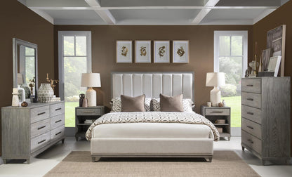 Artesia - Upholstered King Headboard - Smokey Taupe
