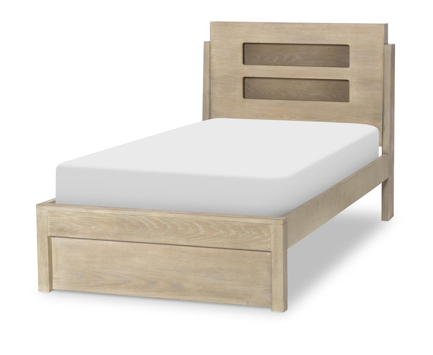 District - Panel Headboard Twin - Weathered Oak