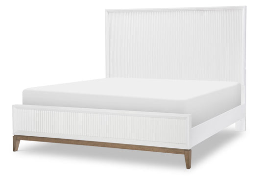 Melrose - Panel Bed Rails California King - Cloud White And Desert Oak