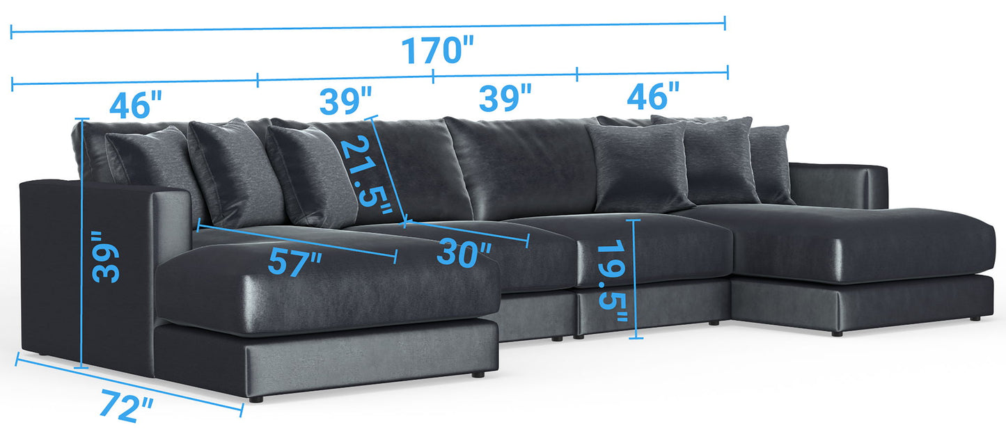 Remington - LSF Chaise - Slate