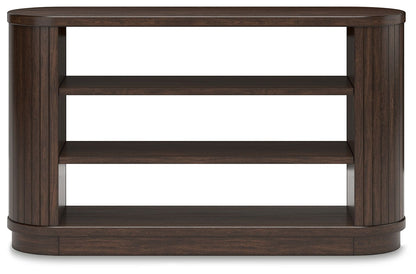 Korestone - 3 Pc. - Home Office Desk, Chair, Credenza - Warm Brown