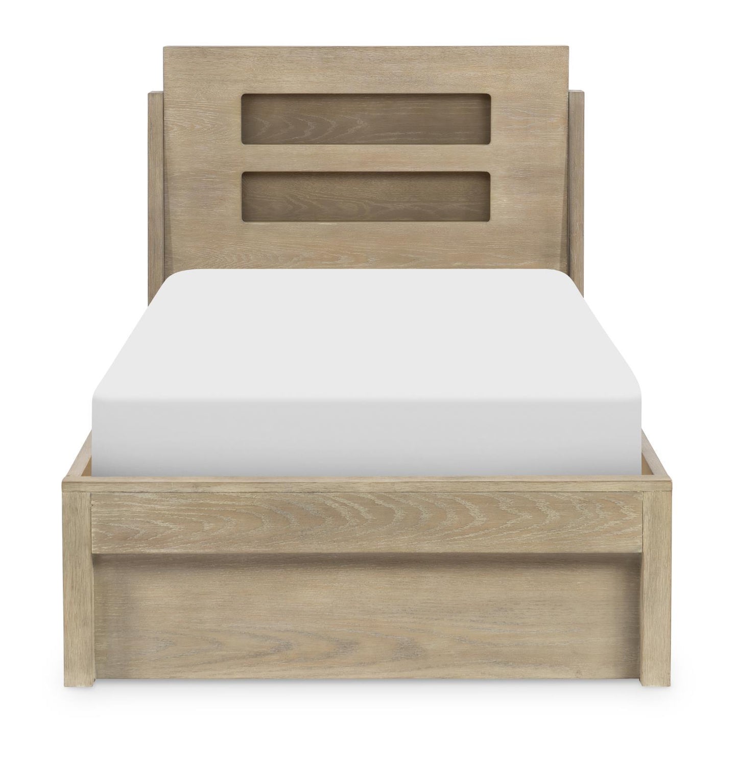 District - Panel Headboard Twin - Weathered Oak
