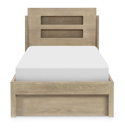 District - Panel Headboard Twin - Weathered Oak