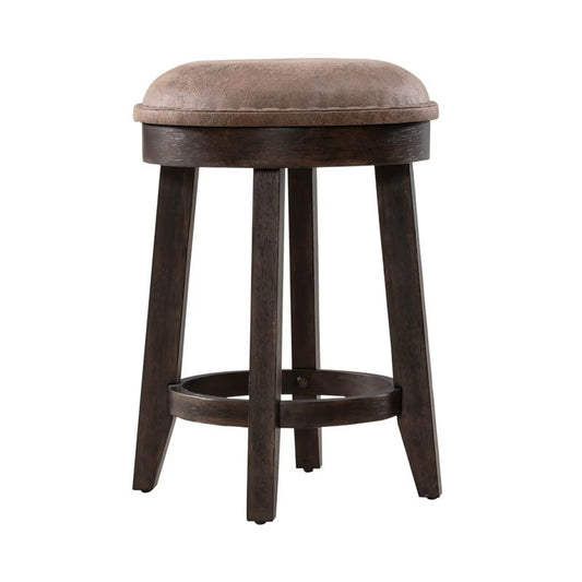 Paradise Valley - Upholstered Console Stool - Saddle Brown