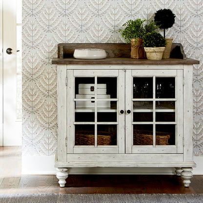 Whitney - Server - Antique Linen / Weathered Gray