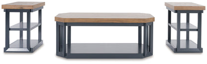 Landocken - Occasional Table Set (Set of 3) - Brown / Blue