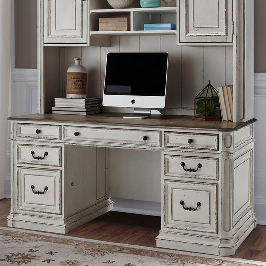 Magnolia Manor - Jr Executive Credenza Base - White