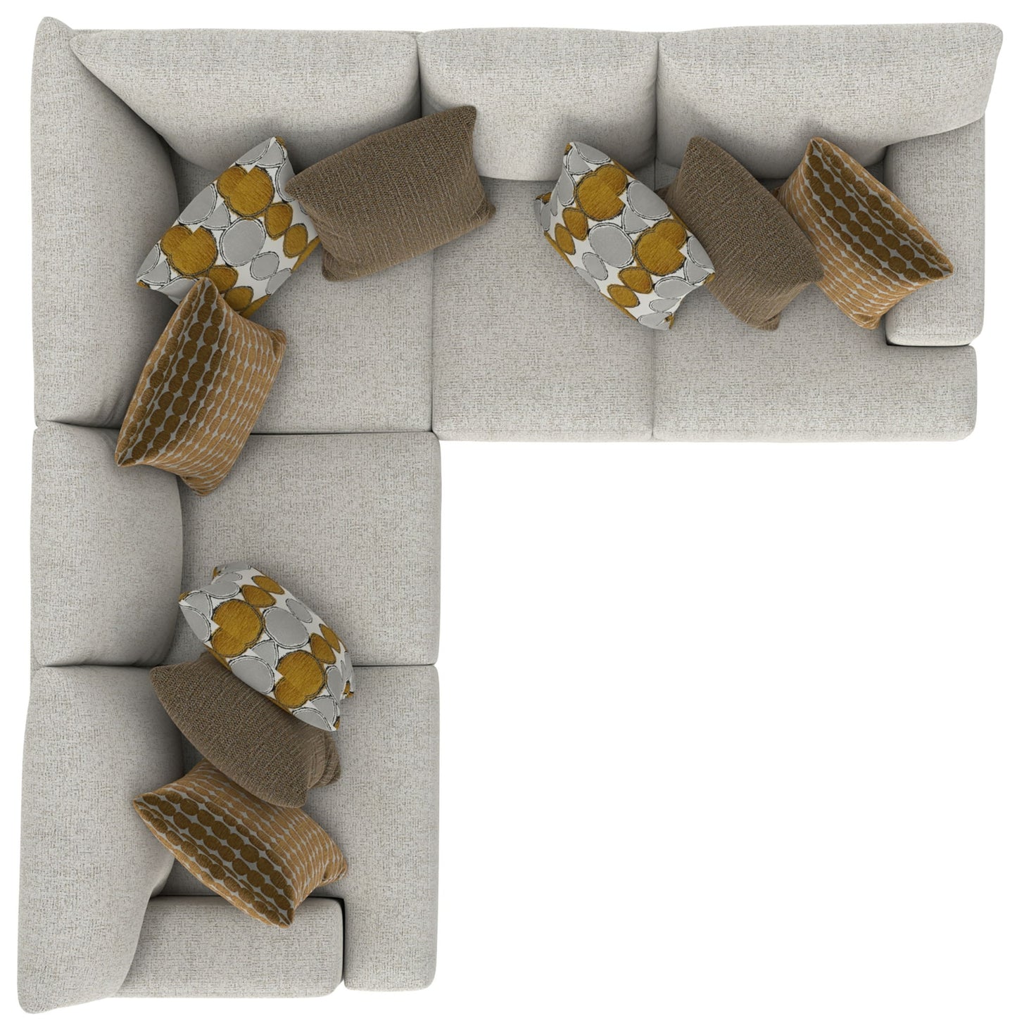 Tori - Sectional With Comfort Coil Seating And Accent Pillows Included