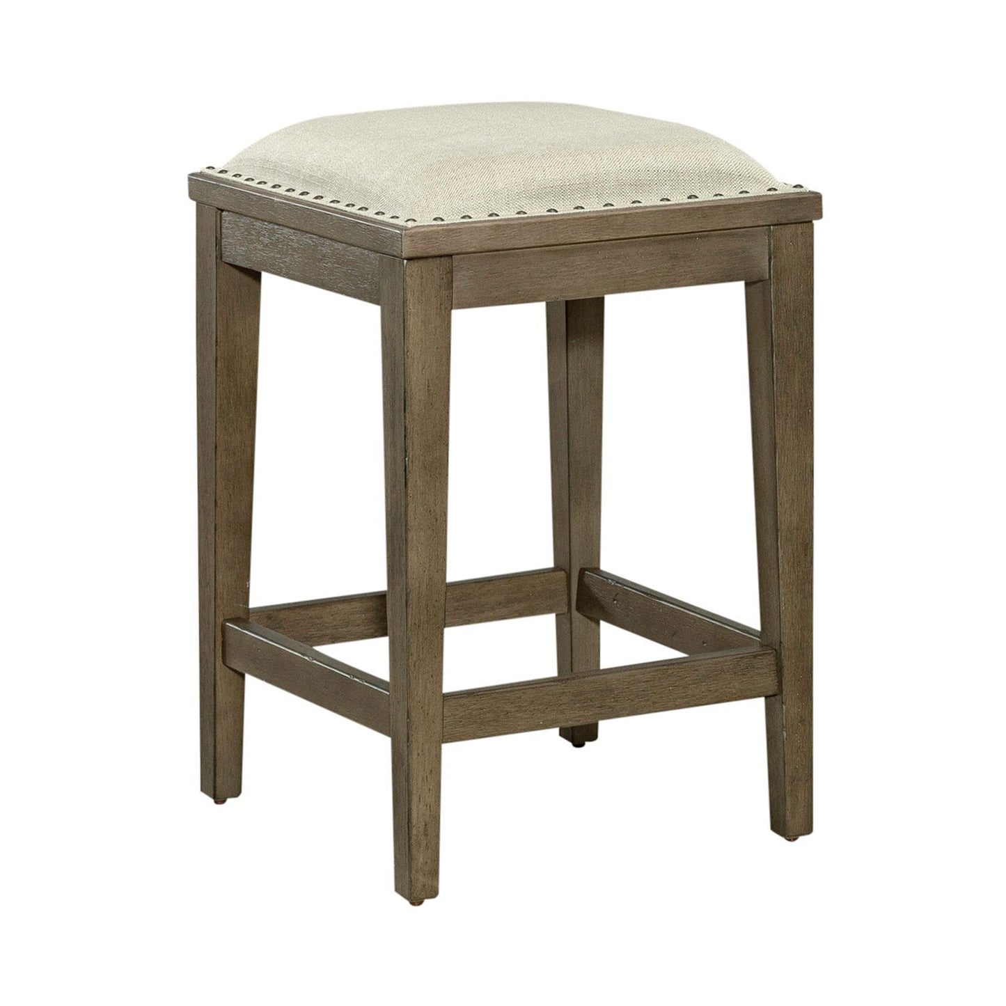 Americana Farmhouse - Upholstered Console Stool - Light Brown