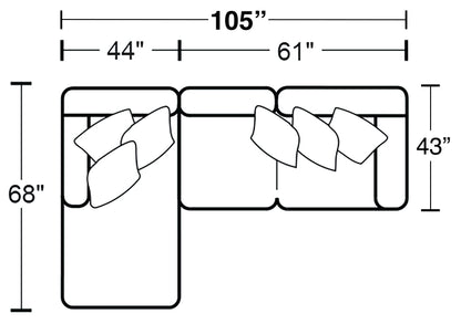 Glacier - Sectional With Included Accent Pillows