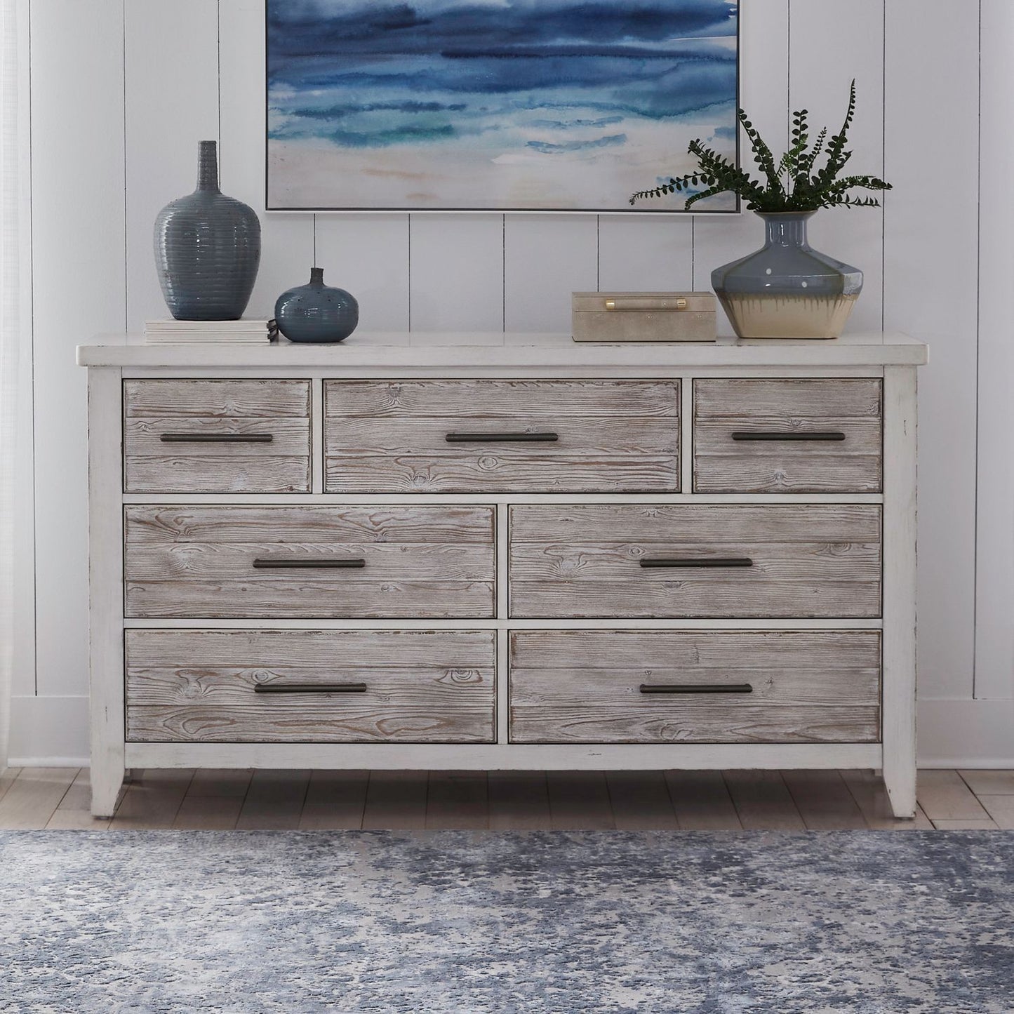 Backroads - 7 Drawer Dresser - White