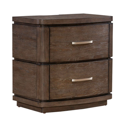 Cascade Falls - Nightstand With Charging Station - Satin Espresso