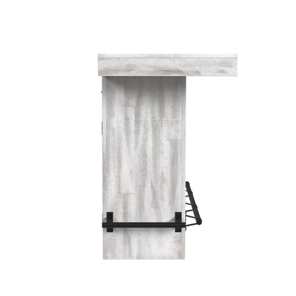 Rogen Rustic - Bar Table Top With USB And Power - Rustic White