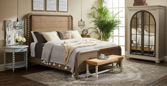 Nashville - Gb Panel Post Footboard King - Gray Taupe